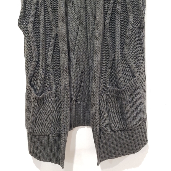 Pendleton Sleeveless Cashmere Blend Open Front Cardigan Sz L P Olive Green Knit - Picture 7 of 14